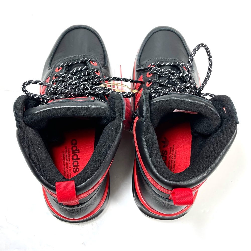 Adidas Men’s Chasker Boots Black Red Leather GY1199 Size 8 - Picture 8 of 13